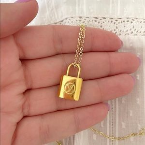 LV mini padlock necklace